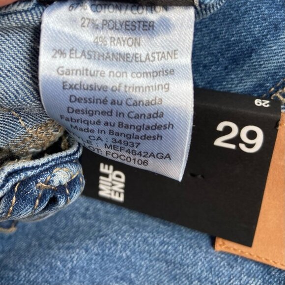 NWT MILE END jeans blue stretchy high rise waist straight leg Vintage Modern 29 - Picture 7 of 13